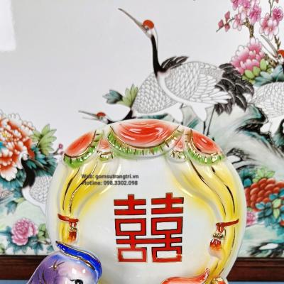 tượng sứ, tượng chim uyên ương, tượng decor, tượng về tình yêu, tượng trang trí nhà cửa